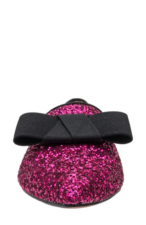 Linea Paolo Melrose Glitter Loafer In Fuchsia/black