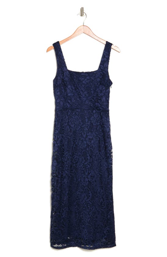 Sam Edelman Lace Sleeveless Midi Dress In Blue