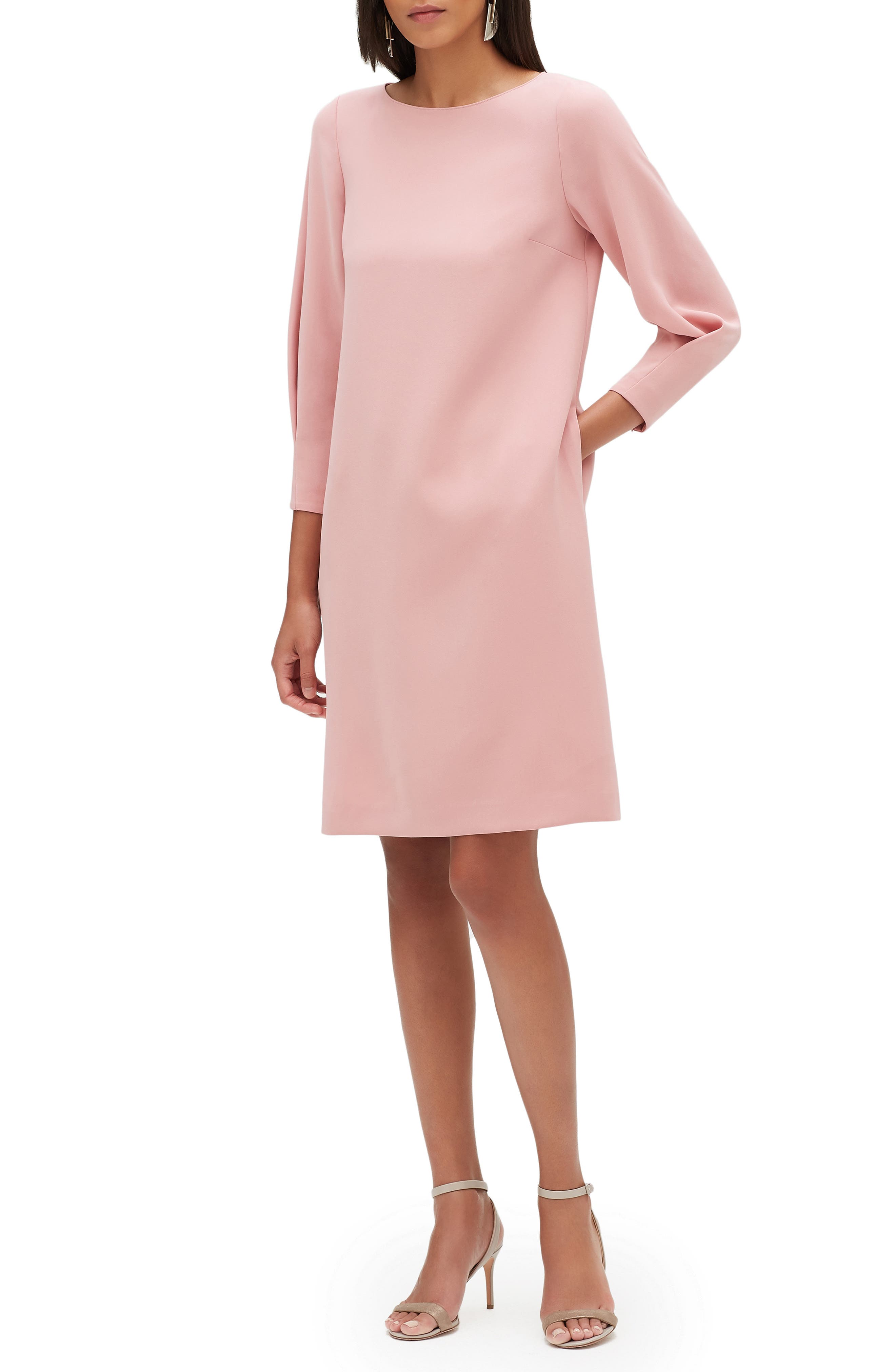 Lafayette 148 New York Caddie Finesse Crepe Dress, Pink