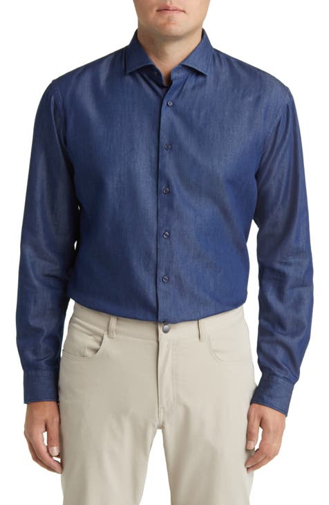 Short-Sleeved Denim Workwear Shirt - Men - Ready-to-Wear