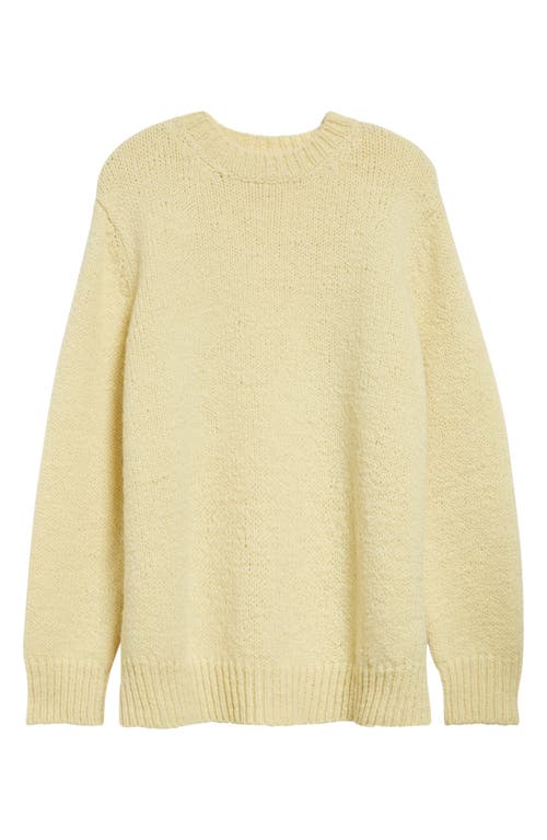 Shop Jil Sander Classic Wool Crewneck Sweater In Pistacchio Cream