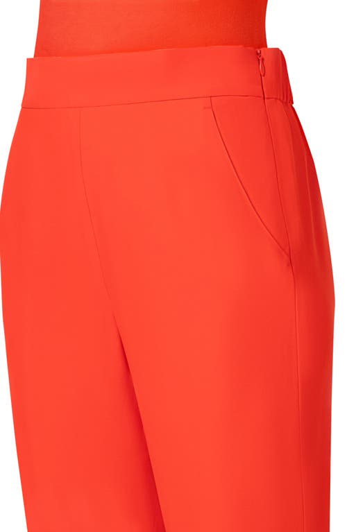 Shop Akris Chris Cuffed Crepe Pants In Poppy