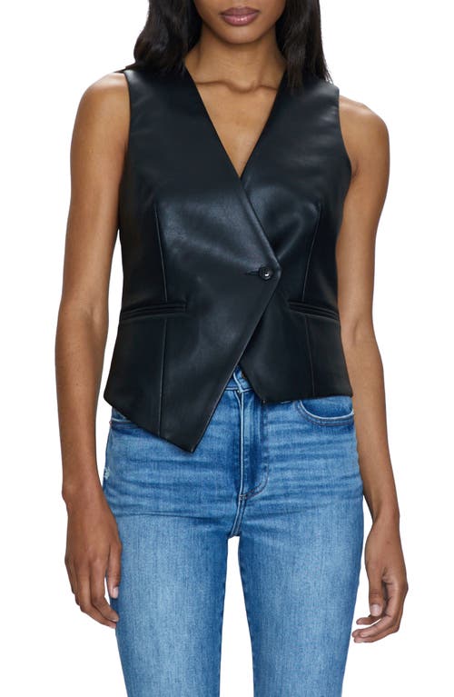 Pistola Arabella Faux Leather Vest in Slate Black 