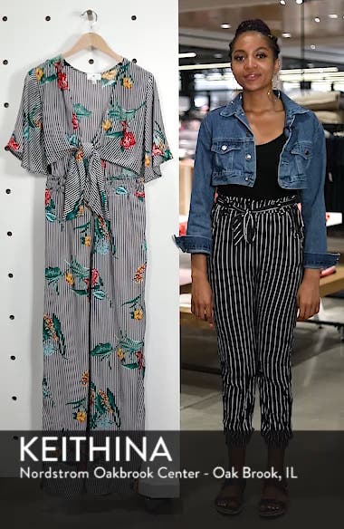 socialite tie front jumpsuit