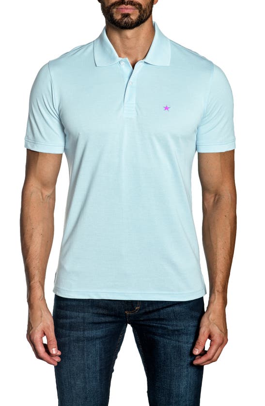 Jared Lang Peruvian Cotton Bolt Logo Polo T-shirt In Nocolor