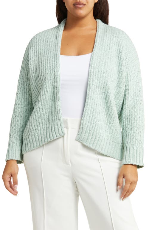 Eileen Fisher Open Front Organic Cotton Cardigan in Absinthe