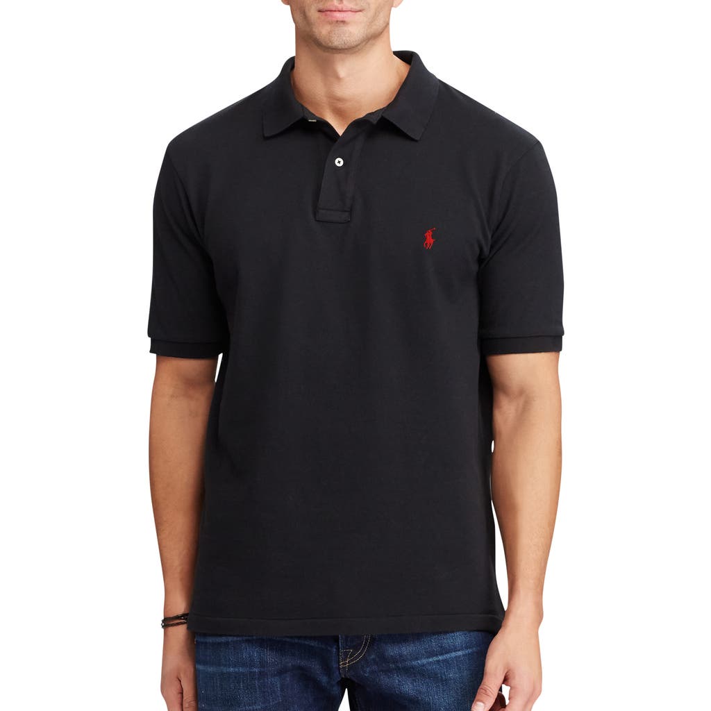 Polo Ralph Lauren Embroidered-logo Polo Shirt In Black