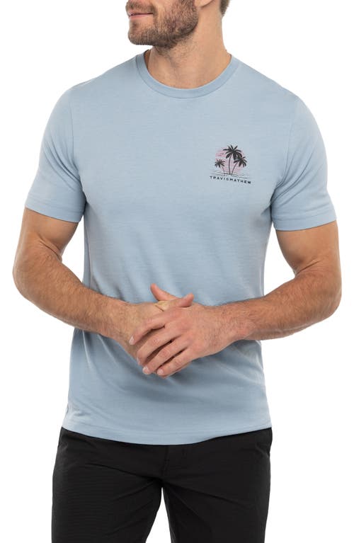 TravisMathew Make the Drop Graphic T-Shirt in Ash Blue