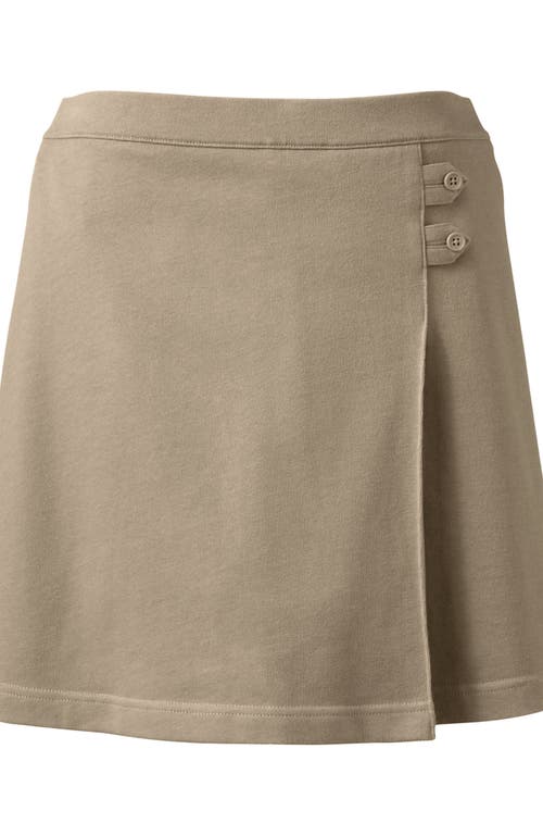 Shop Lands' End Knit Skort In Khaki