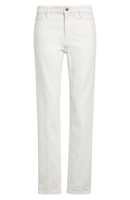 Totême Classic High Rise Straight Denim Jeans In White
