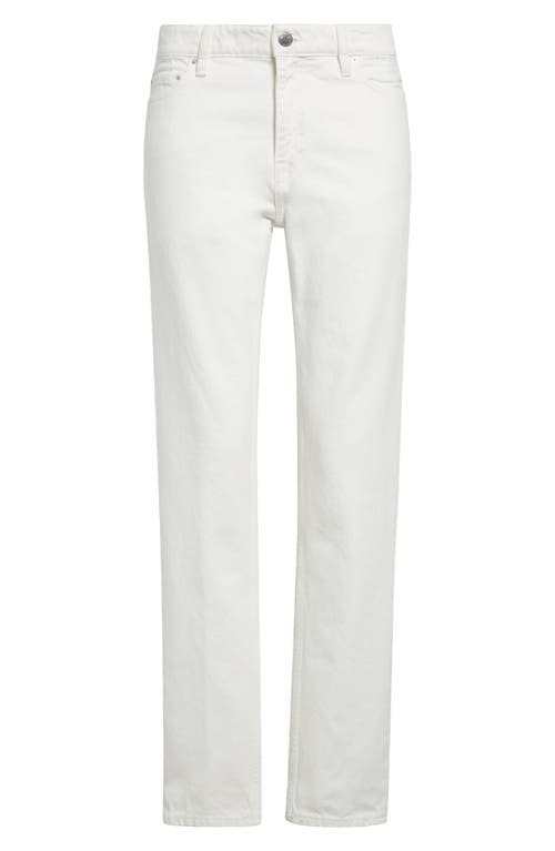 Shop Totême Toteme Low Rise Organic Cotton Tapered Straight Leg Jeans In White