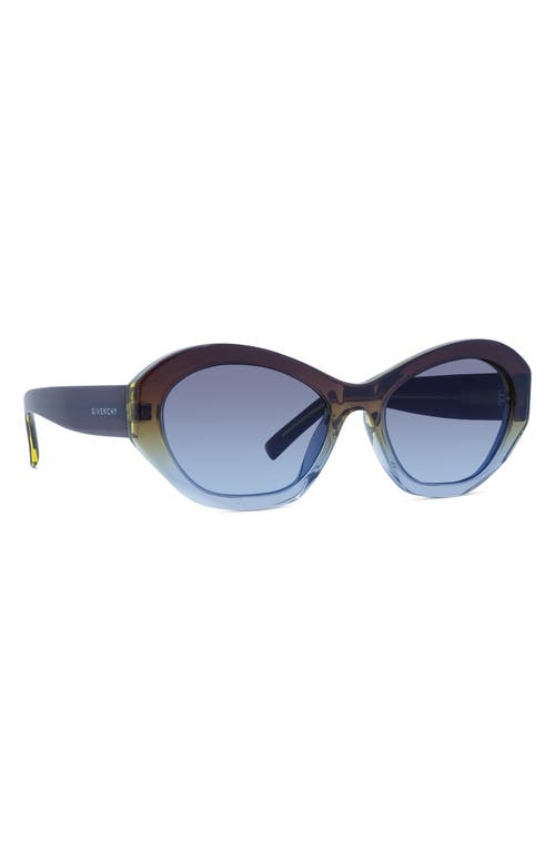 Shop Givenchy Gv Day Cat Eye Sunglasses In Dark Brown/other/brown