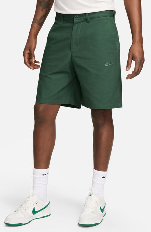 Nike Club Flat Front Chino Shorts In Fir/fir