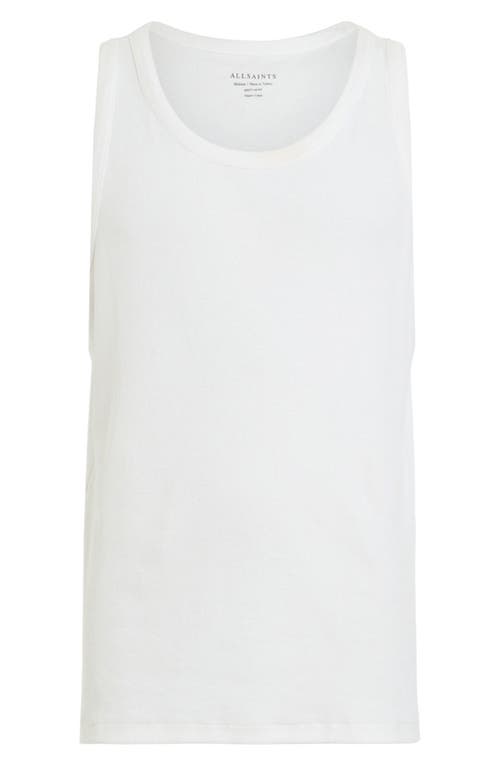 Shop Allsaints Edwards Cotton Rib Tank In Optic White