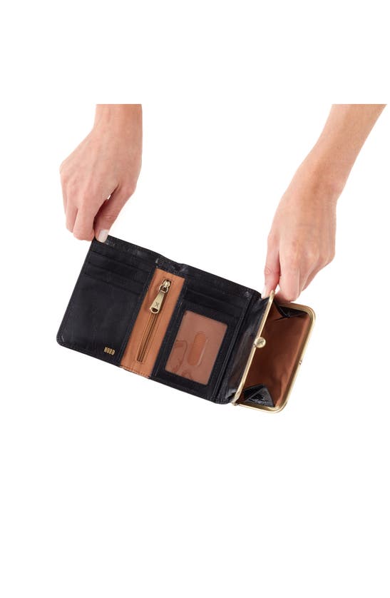 Hobo Robin Frame Wallet In Black