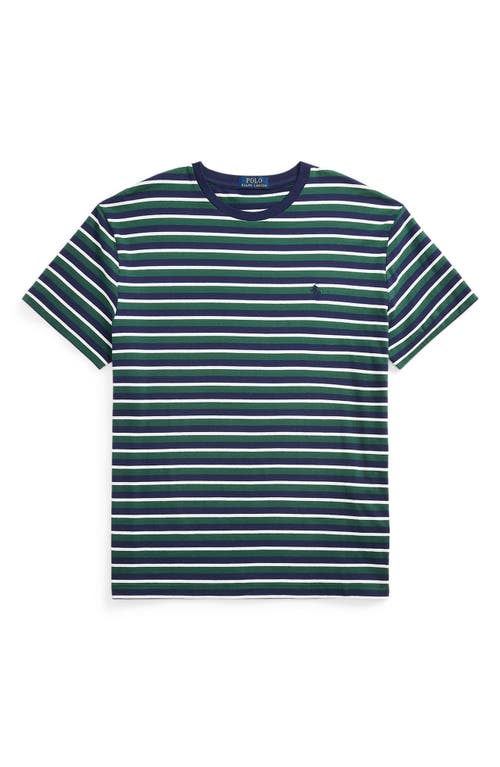 Shop Polo Ralph Lauren Stripe Cotton T-shirt In Vintage Pine Multi