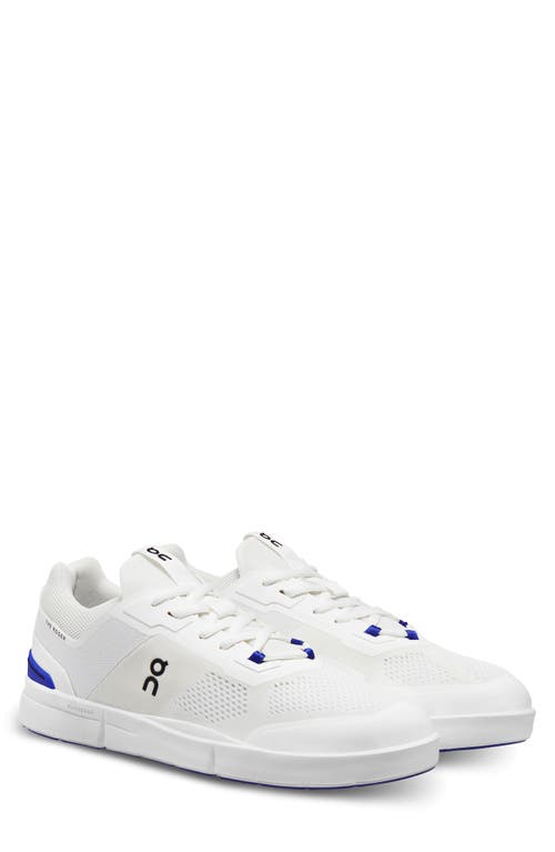 On The Roger Spin Tennis Sneaker In Undyed White/indigo