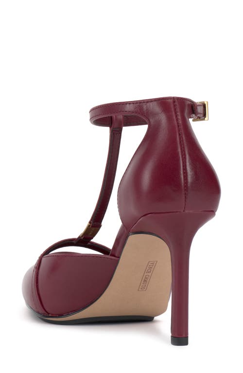 Shop Vince Camuto Branor T-strap Pointed Toe Pump In Chianti