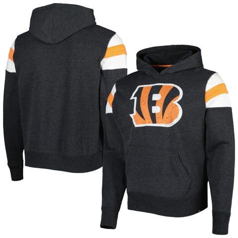 Youth Black Cincinnati Bengals Retro Color Block Pullover Hoodie