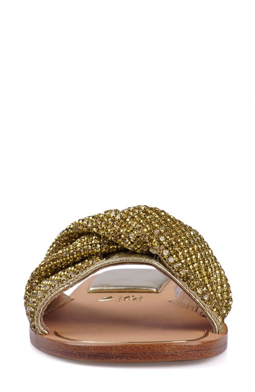 Zigi Judith Slide Sandal In Gold Lthr