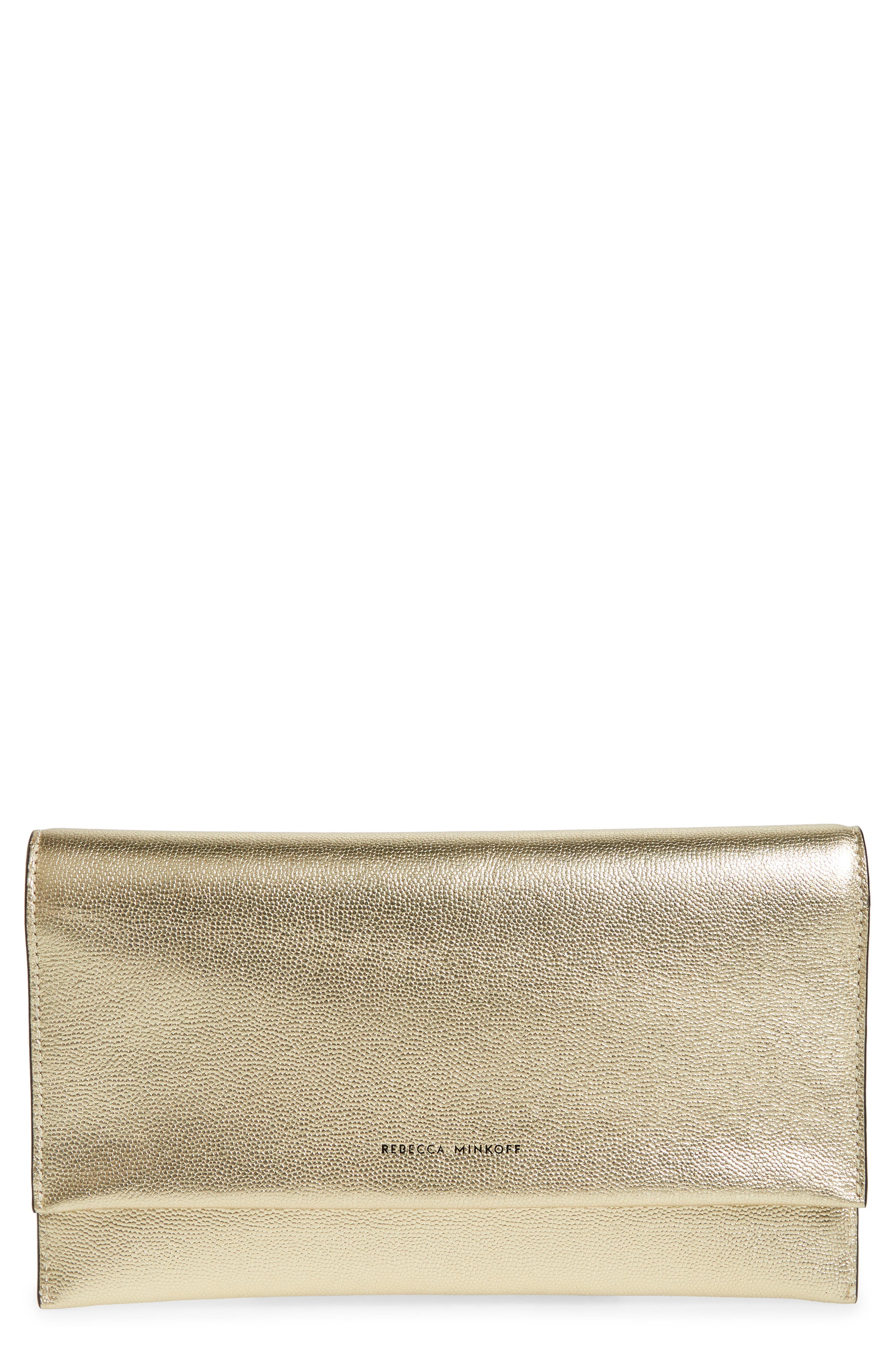 gold wristlet clutch