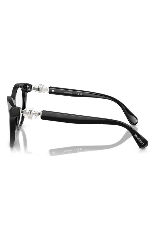 Swarovski 52mm Round Optical Glasses In Black