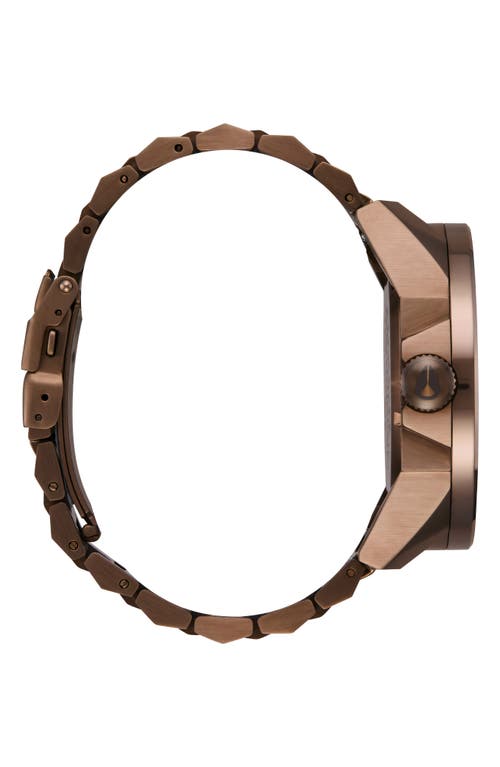 Shop Nixon The Corporal Bracelet Watch, 48mm In Chocolate/dark Roast