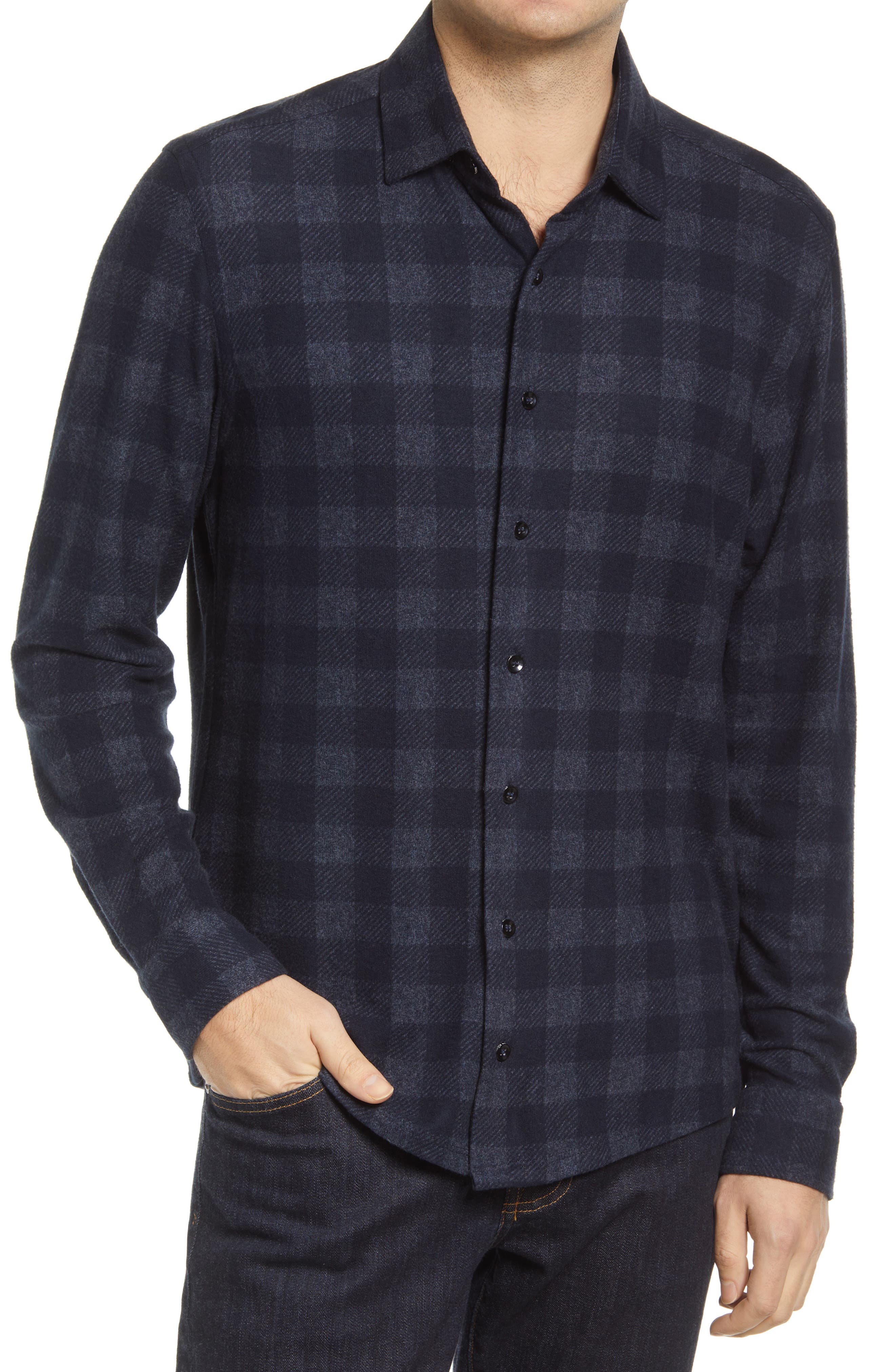 Brushed Fleece Flannel Shirt | Nordstrom