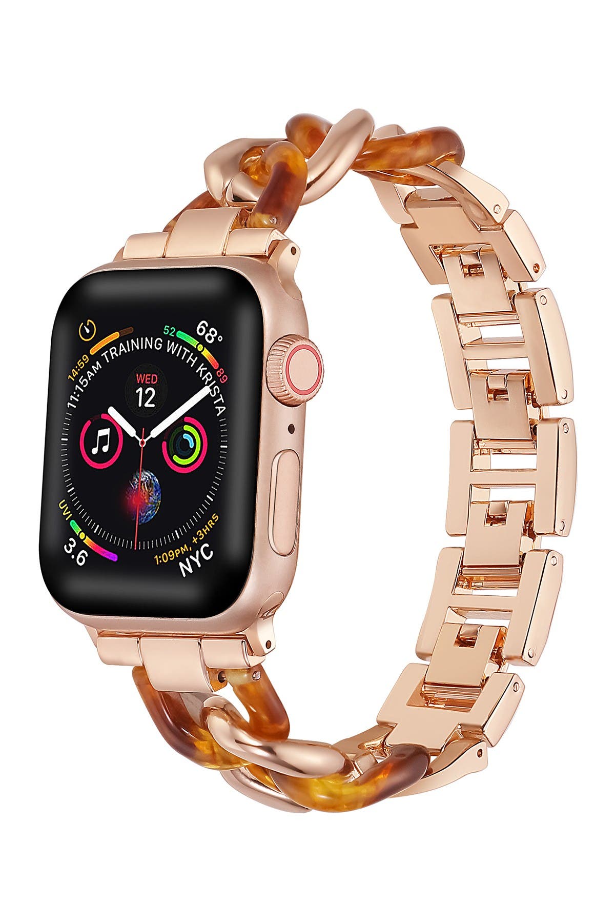 gold metal apple watch band