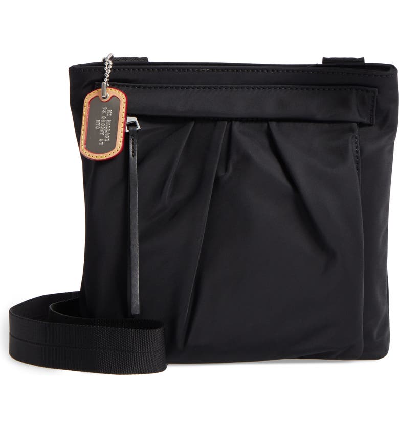 MZ WALLACE Jordan Bedford Nylon Crossbody Bag, Main, color, BLACK