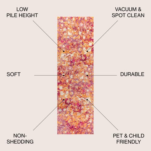 Jonathan Y Contemporary Pop Modern Abstract Area Rug In Pink/orange