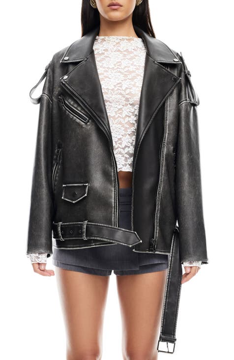 Bebe leather jacket nordstrom best sale