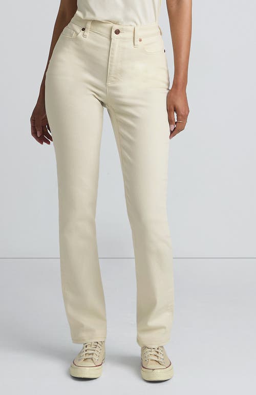 Lands' End Recover Mid Rise Straight Leg Blue Jeans In Natural