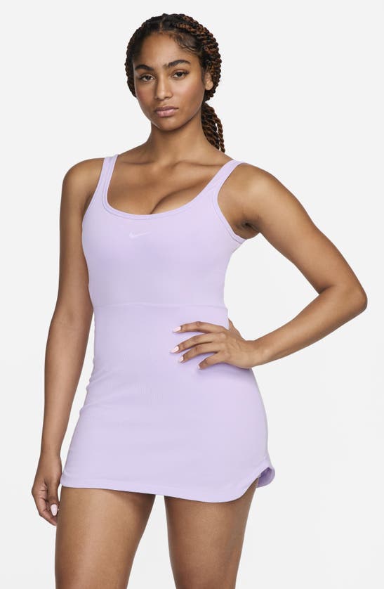 Shop Nike One Dri-fit Dress In Lilac Bloom/ Daybreak/ White