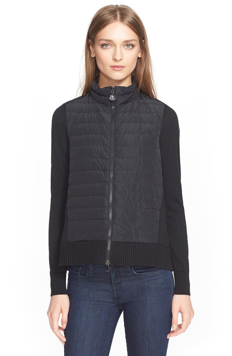 Moncler 'Maglione Tricot' Quilted Zip Front Cardigan | Nordstrom