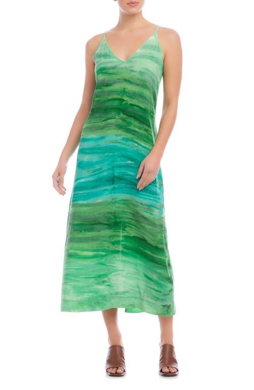 Fifteen Twenty Jade Maxi Slipdress In Tie Dye