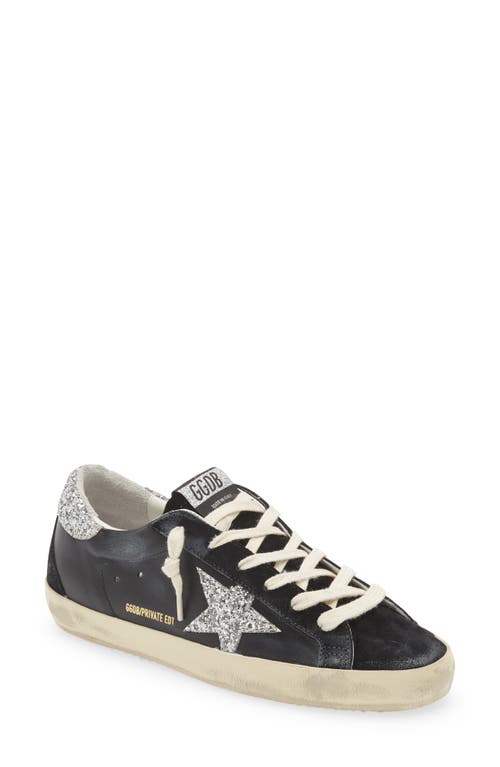 Golden Goose Super-Star Low Top Sneaker Black/Silver/Cream at Nordstrom,