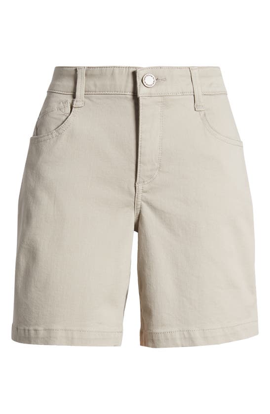 Wit & Wisdom 'ab'solution Mid Length Stretch Twill Shorts In Flax