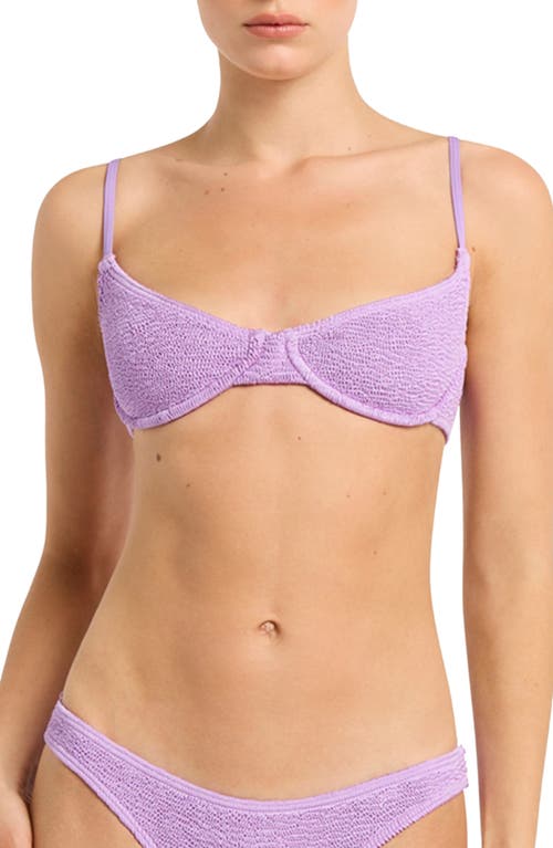 Shop Bondeye Bond-eye Gracie Underwire Bikini Top In Lilac Shimmer