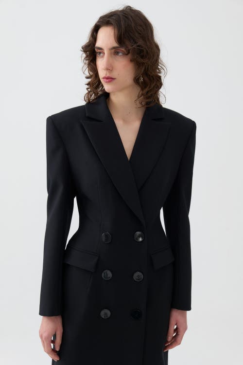 Nocturne Curvy Maxi Coat In Black