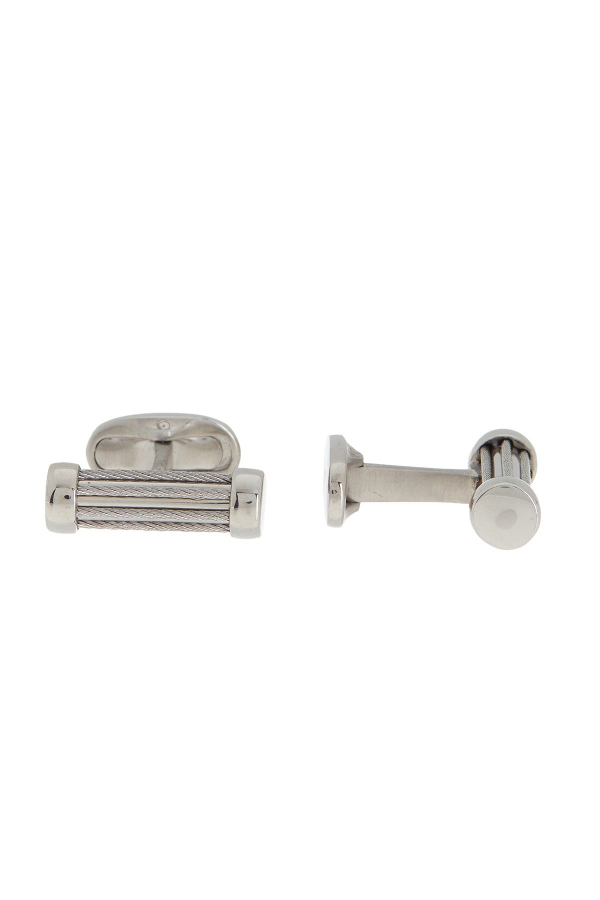 Alor Grey Cable Stainless Steel Roller Cuff Links