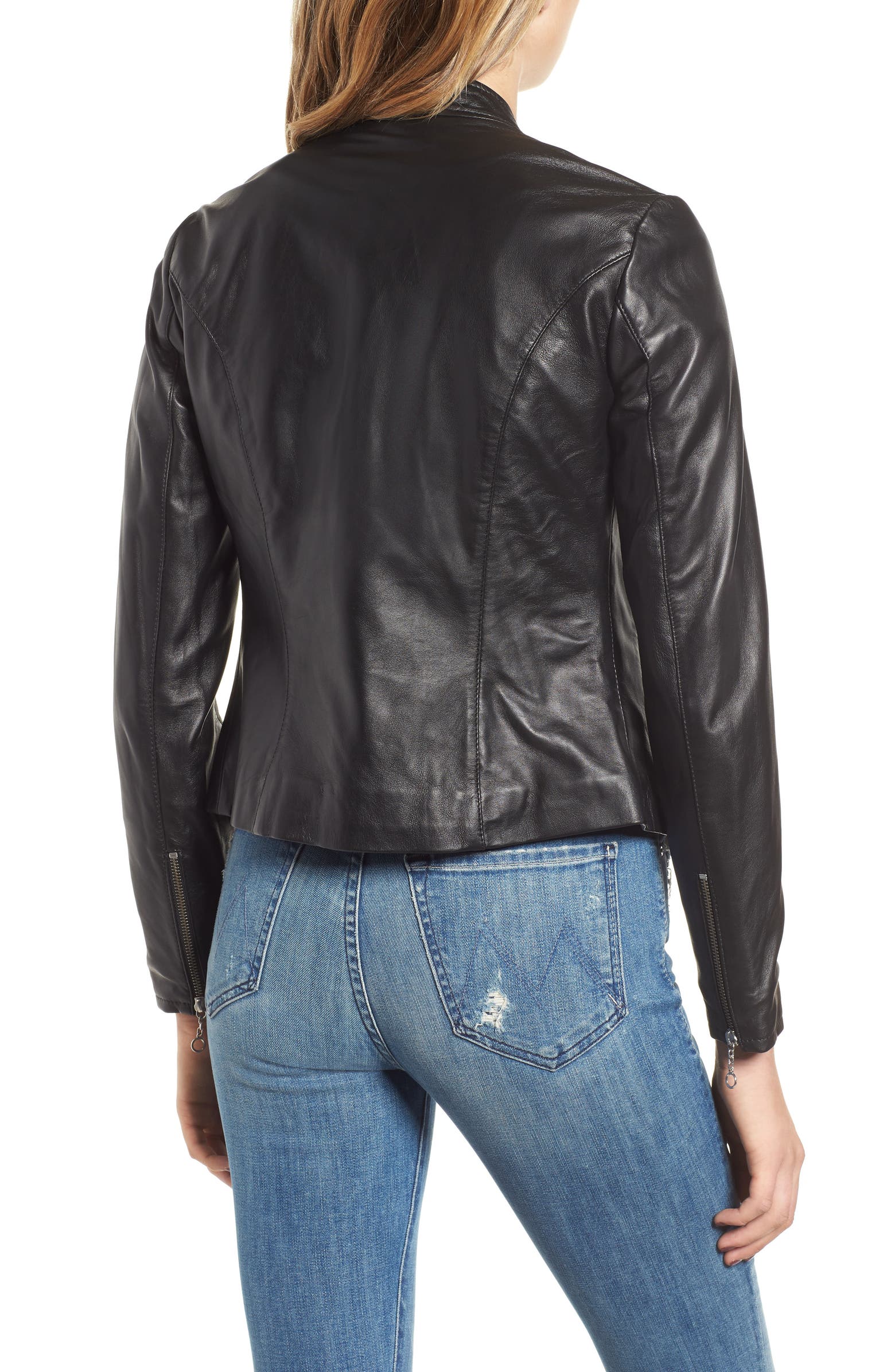 Schott NYC Lambskin Leather Moto Jacket | Nordstrom