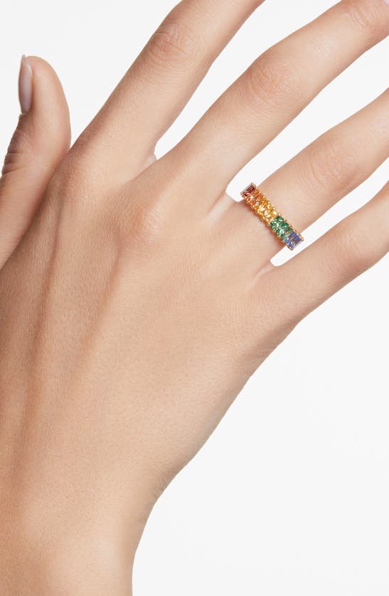 Swarovski Matrix Band Ring Gold Shiny Multi In Multicolored