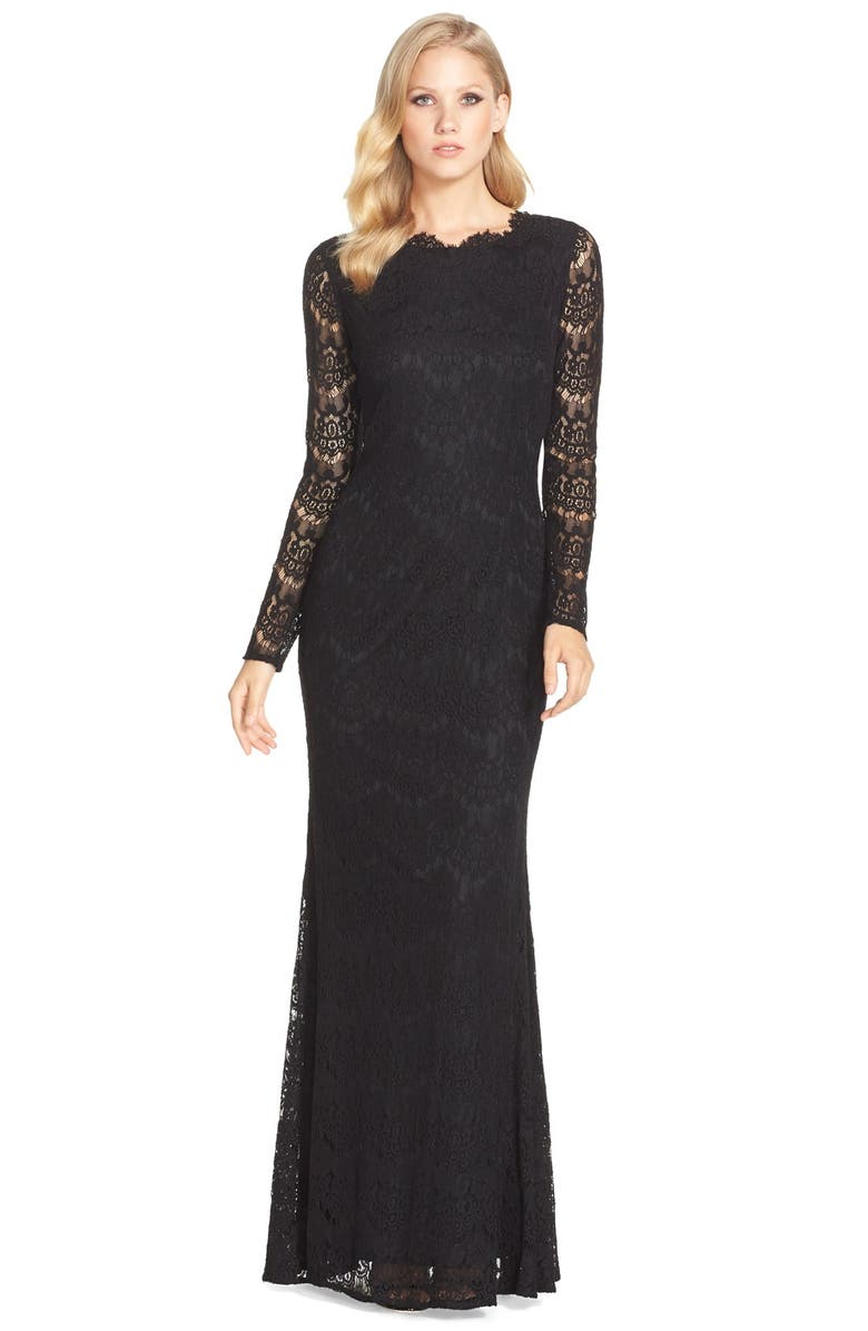 JS Collections Lace Column Gown | Nordstrom