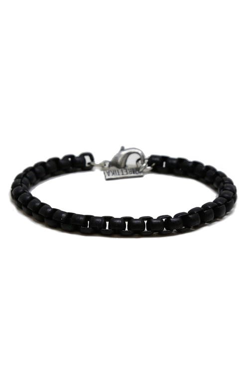 Mr. Ettika Ettika Men's Steel Chain Bracelet in Black