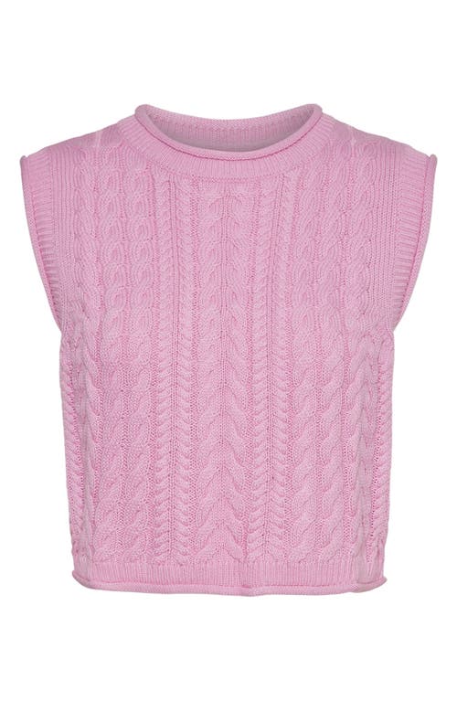 Festina Cable Knit Tank in Prism Pink