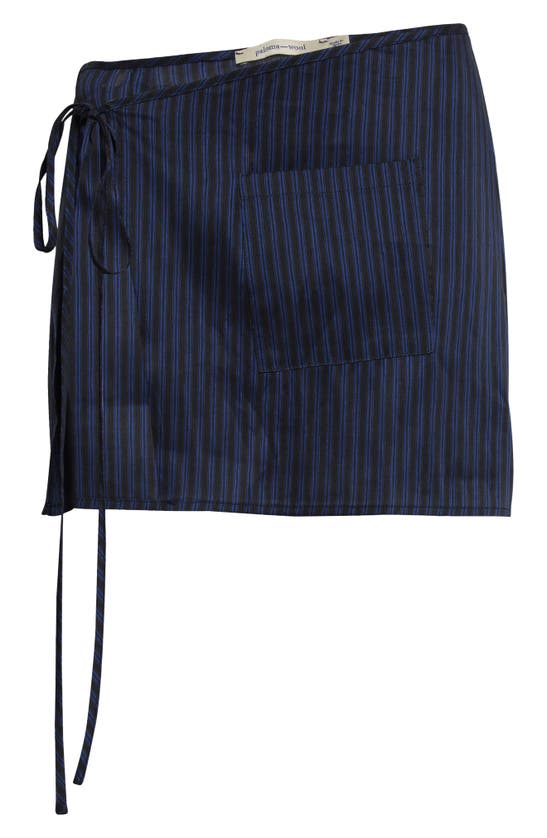 Shop Paloma Wool Alma Linen Blend Sarong In Navy