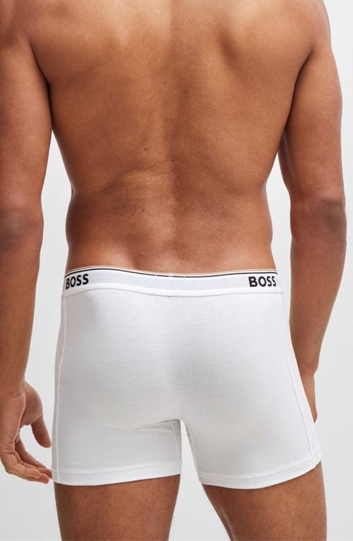 Hugo Boss Boss 3-pack Power Stretch Cotton Boxer Briefs In White