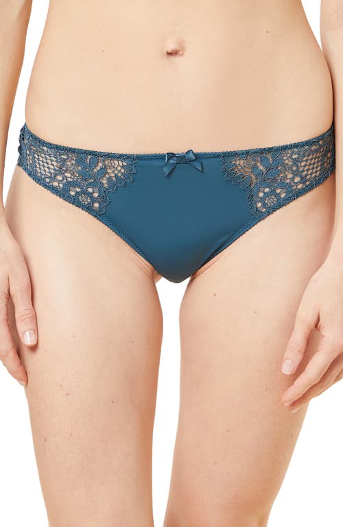 Etam Success Lace Hipster Briefs in Petrol Blue