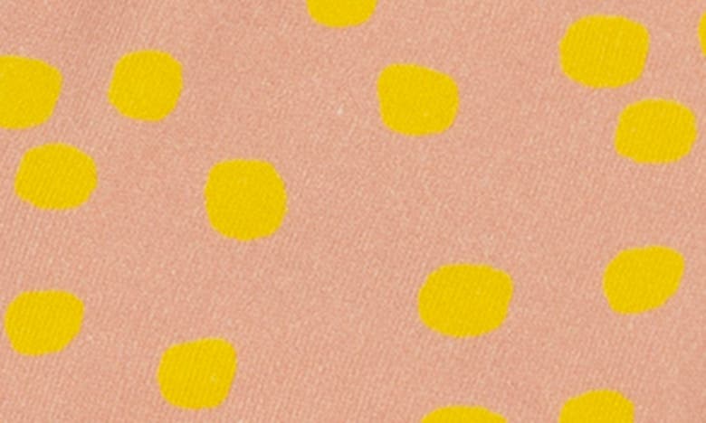 Shop Mon Coeur Kids' Dot Print Shorts In Misty Rose/ Cyber Yellow
